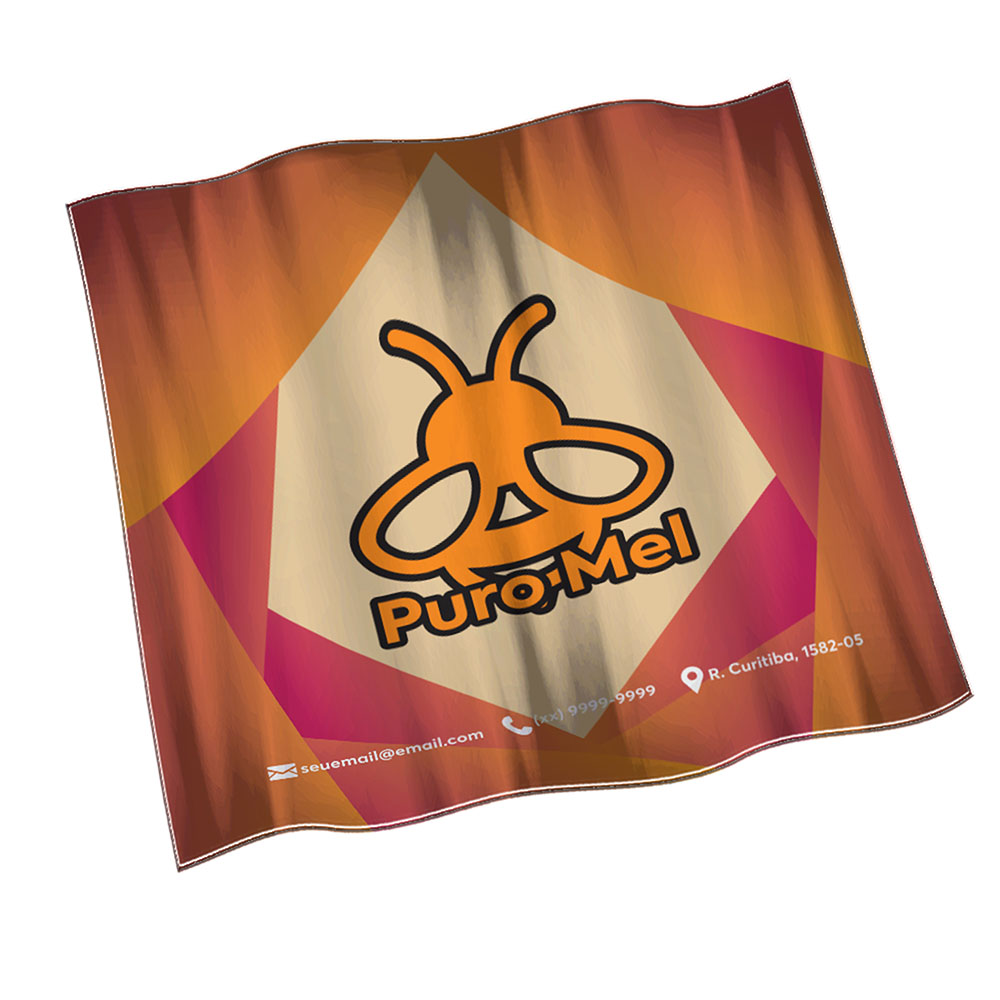 Bandeiras Elastano Costura Linha Branca Overlock (Metro Quadrado)