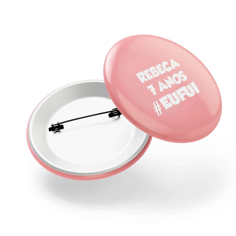 Bottons E Pins Personalizados Com Alfinete Modelo Redondo (55mm)