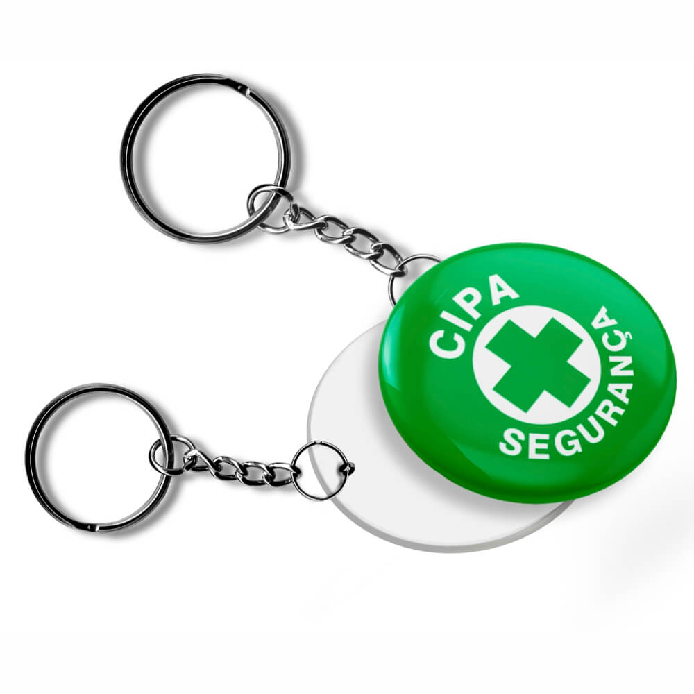 Bottons E Pins Personalizados Uma Face Com Chaveiro Modelo Redondo (35mm)