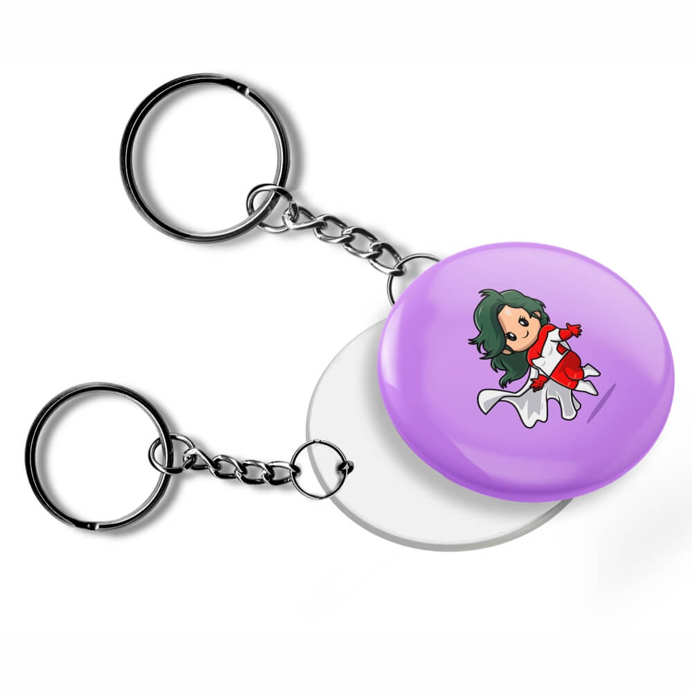 Bottons E Pins Personalizados Uma Face Com Chaveiro Modelo Redondo 55mm
