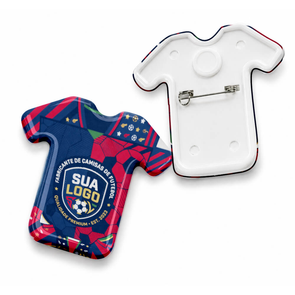 Bottons E Pins Personalizados Com Alfinete Modelo Camisa (59x60mm)