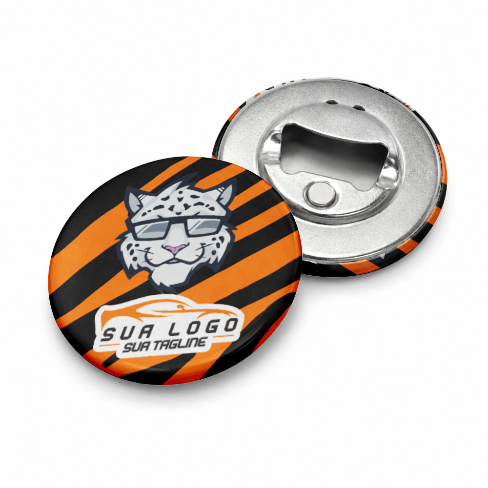 Bottons E Pins Personalizados Com Abridor Modelo Redondo (55mm)
