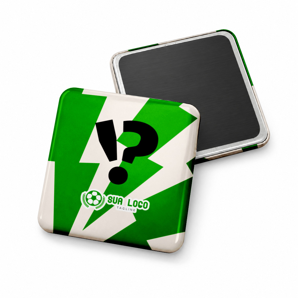 Bottons E Pins Personalizados Com Manta Magnética Modelo Quadrado (51mm)