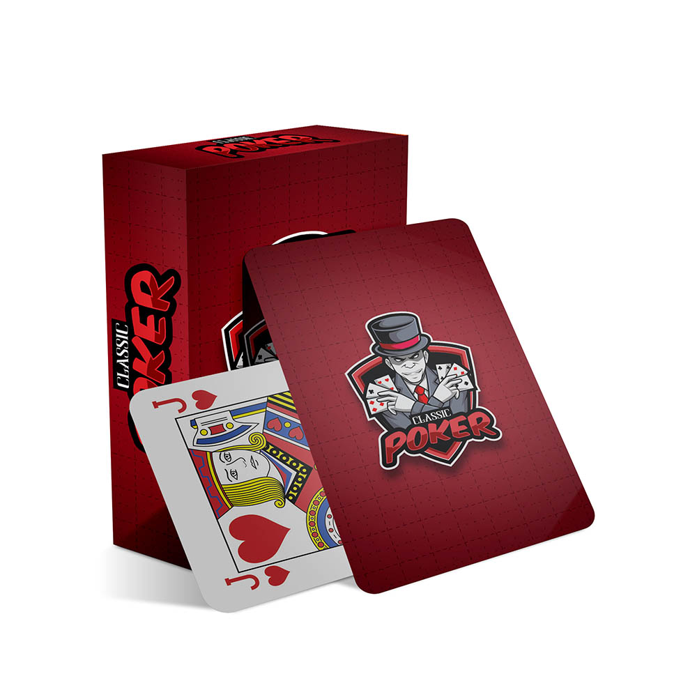 Baralho Simples 54 Cartas Baralho Com Caixa Personalizada Couchê 300g Com Laminação Fosca