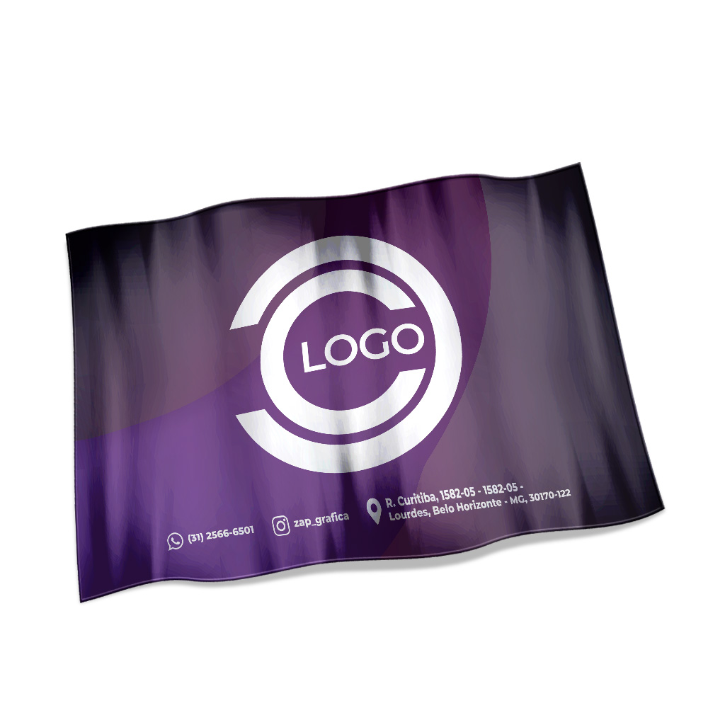 Bandeiras Oxford Costura Linha Branca Overlock (1400x900mm)