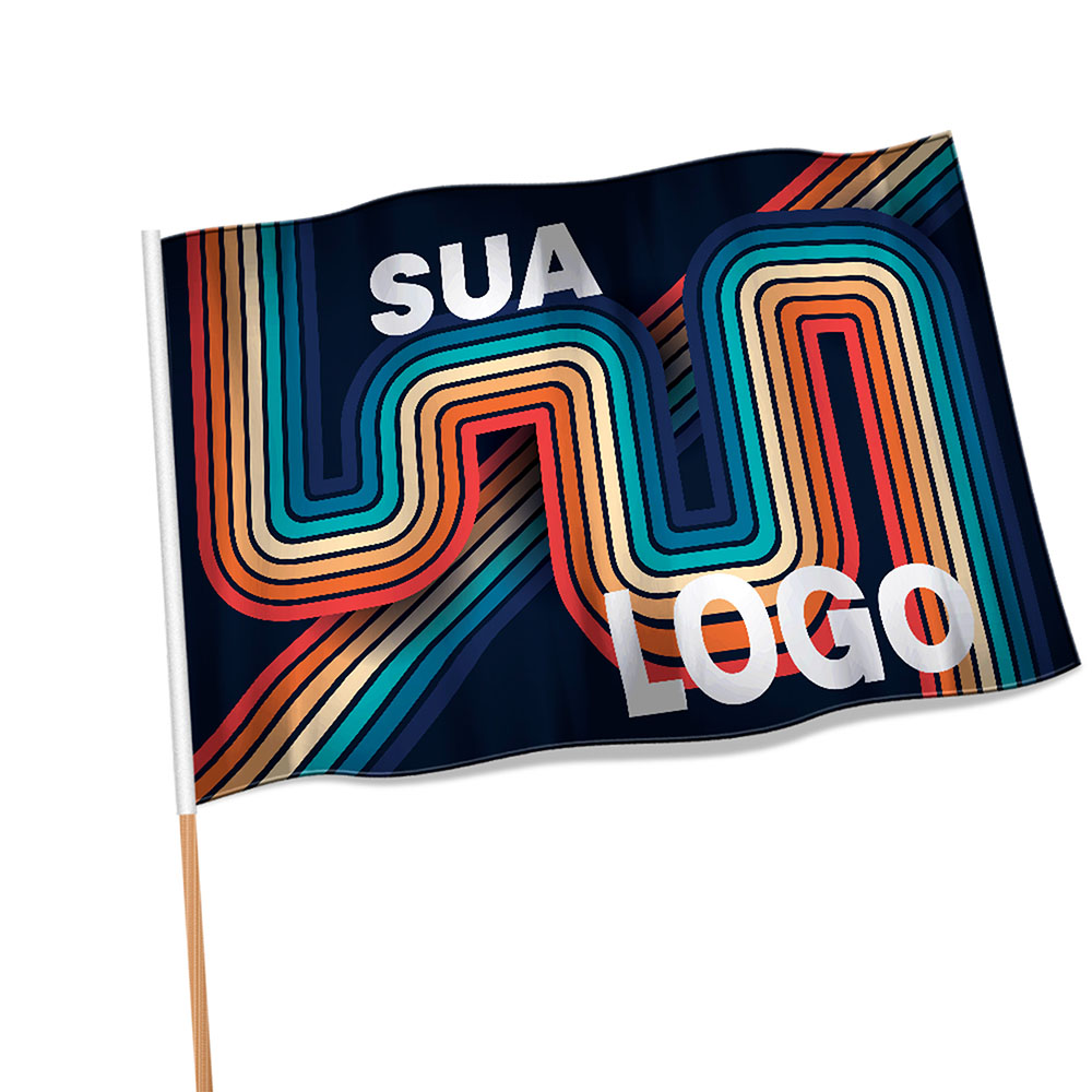 Bandeiras Oxford Costura Linha Branca Overlock Com Bastão (1400x900mm)