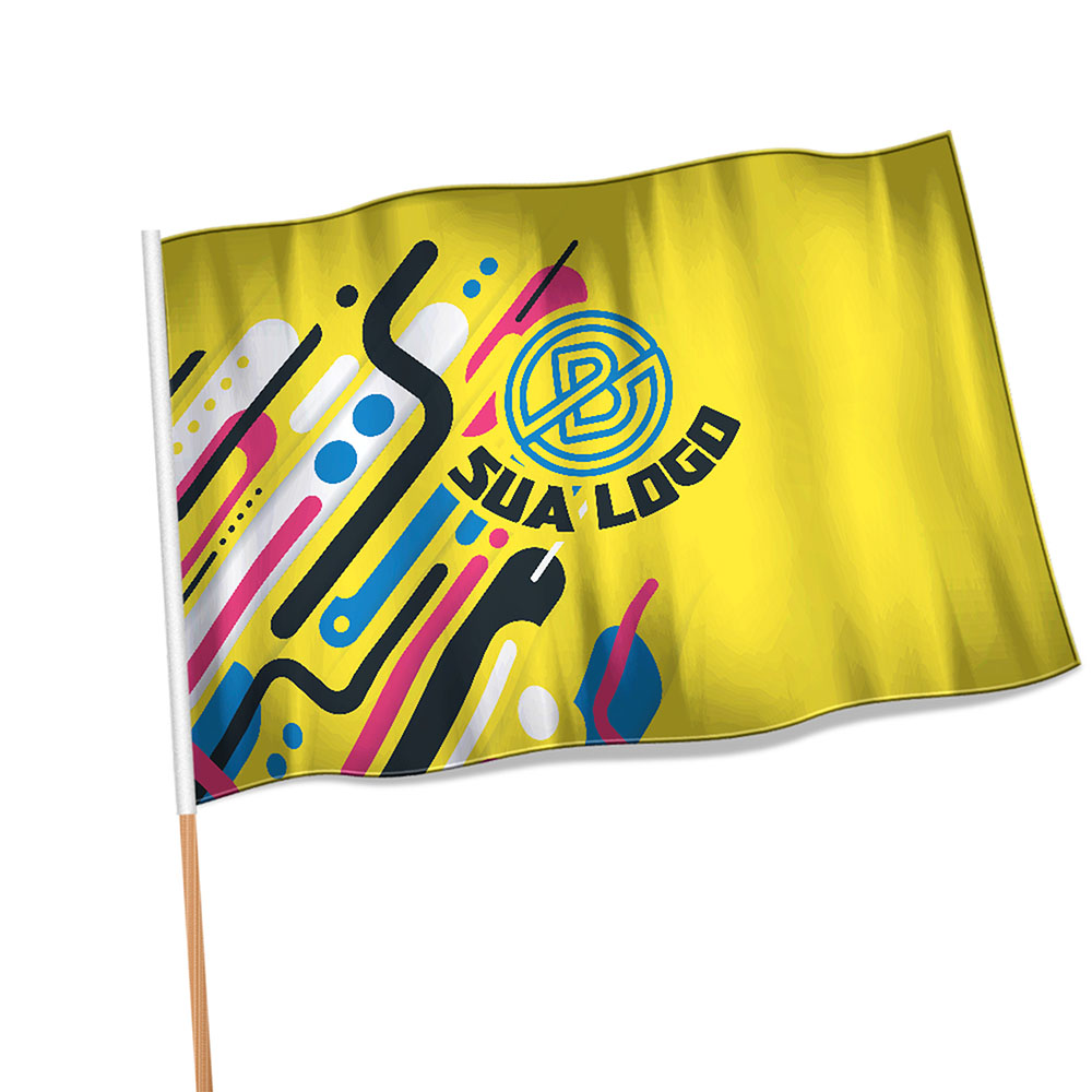 Bandeiras Oxford Costura Linha Branca Overlock Com Bastão (1400x900mm)