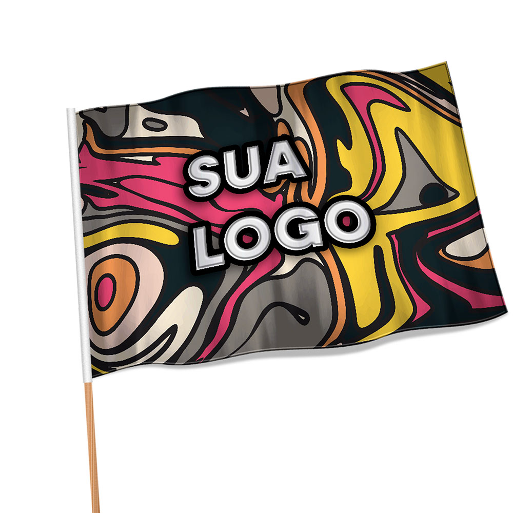 Bandeiras Oxford Costura Linha Branca Overlock Com Bastão (1400x900mm)