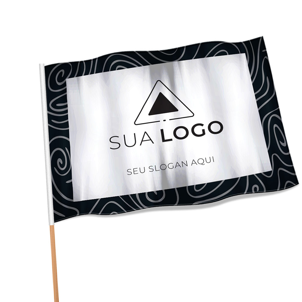 Bandeiras Oxford Costura Linha Branca Overlock Com Bastão (900x700mm)