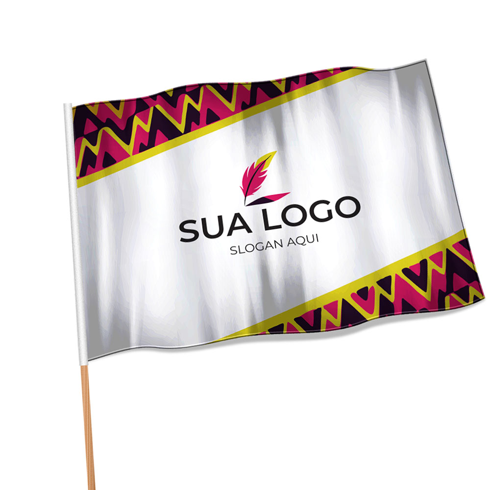 Bandeiras Oxford Costura Linha Branca Overlock Com Bastão (900x700mm)