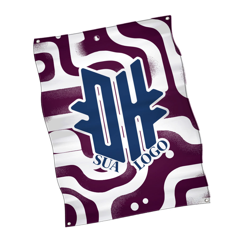 Bandeiras Oxford Costura Linha Branca Overlock Com Ilhós (1400x1800mm)