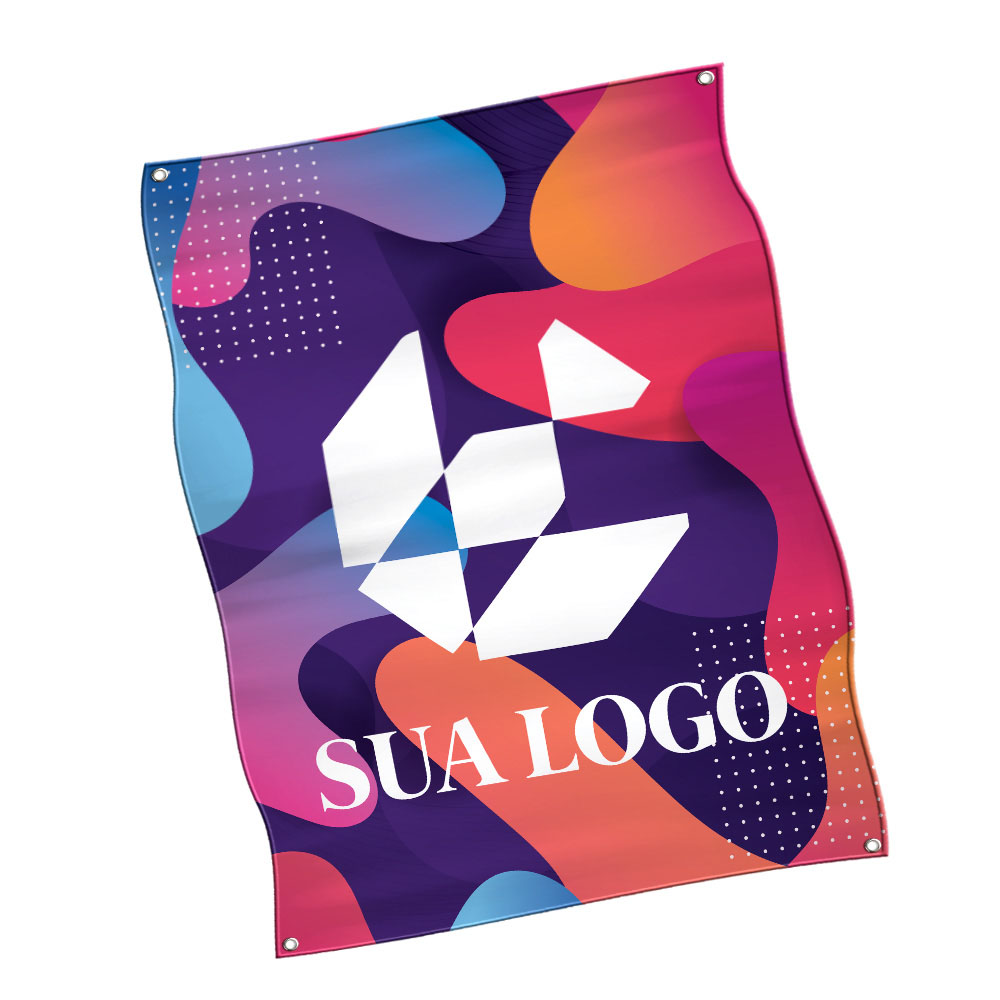 Bandeiras Oxford Costura Linha Branca Overlock Com Ilhós (1400x1800mm)