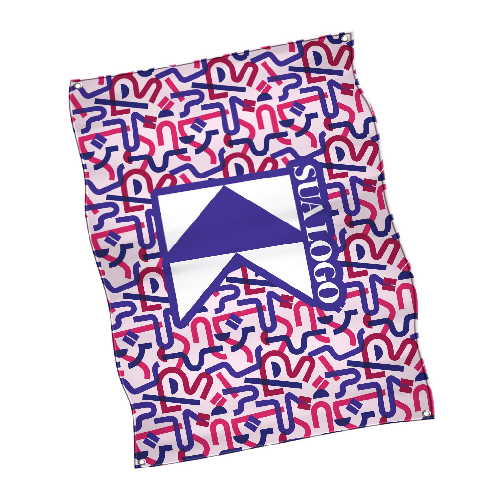 Bandeiras Oxford Costura Linha Branca Overlock Com Ilhós (1400x1800mm)