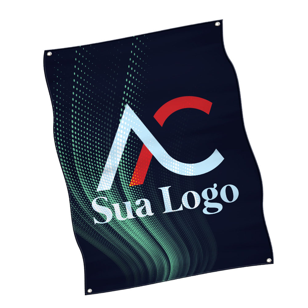 Bandeiras Oxford Costura Linha Branca Overlock Com Ilhós (1400x1800mm)