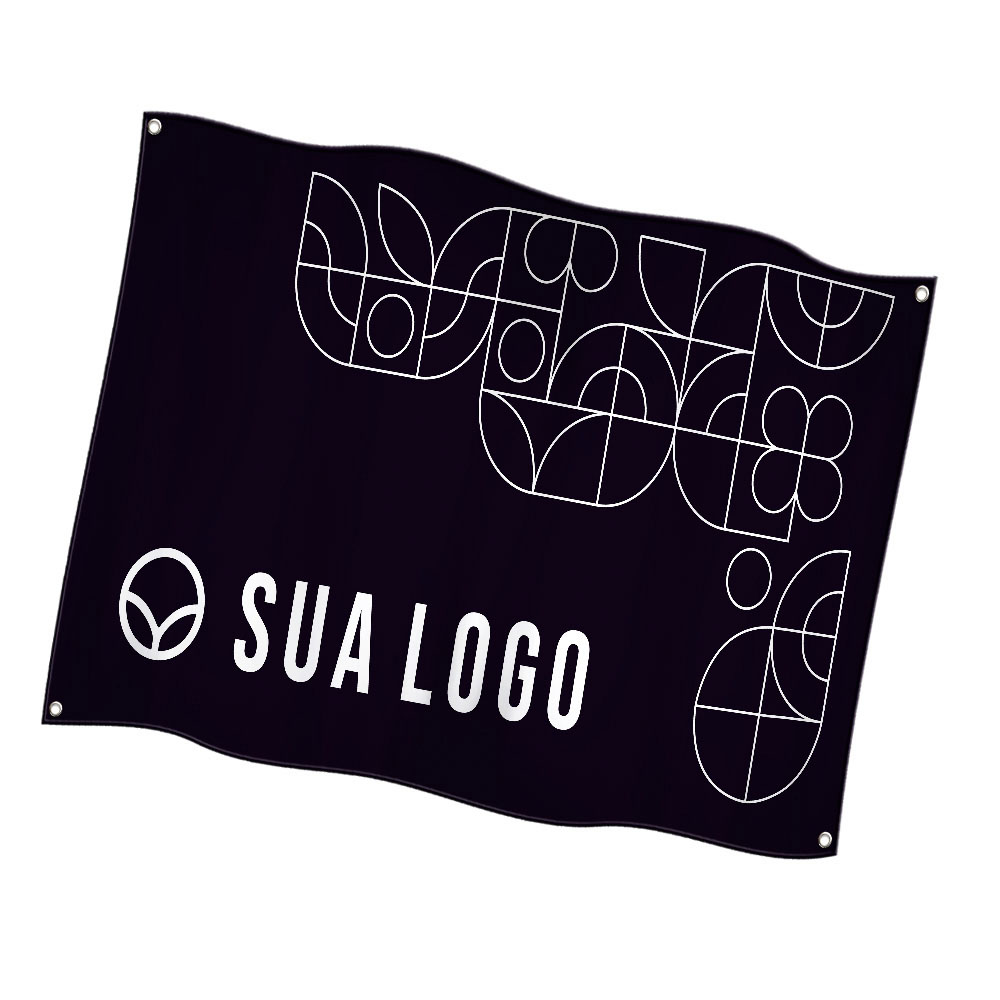 Bandeiras Oxford Costura Linha Branca Overlock Com Ilhós (1400x900mm)