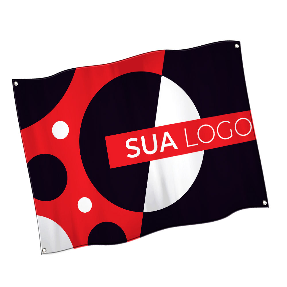 Bandeiras Oxford Costura Linha Branca Overlock Com Ilhós (1400x900mm)