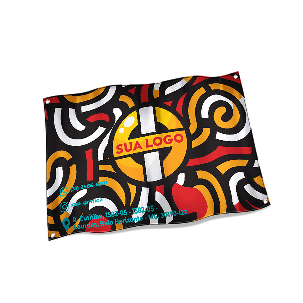 Bandeiras Oxford Costura Linha Branca Overlock Com Ilhós (700x450mm)