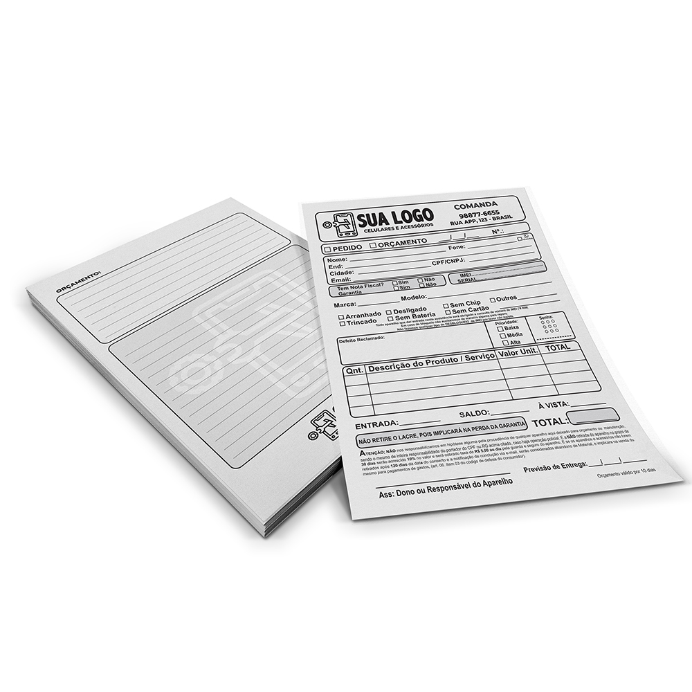 Comandas Apergaminhado 75g (300x210mm)