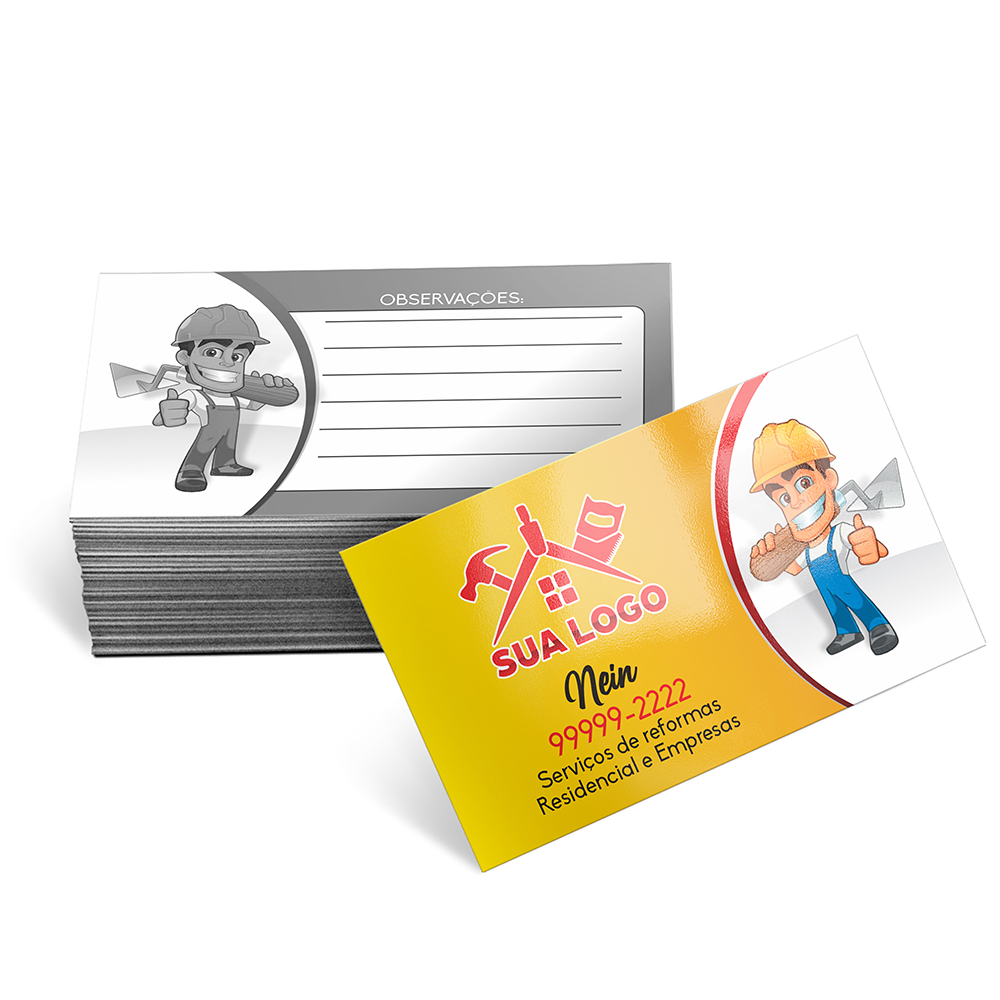 Cartões De Visita Couchê 250g Verniz Uv Total Frente