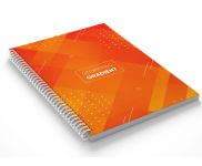 Caderno Impressão Digital Capa Papel Paraná 2mm e Miolo Personalizado Ap 75g Sem Verniz (300x210mm - 100 Folhas)