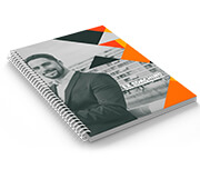 Caderno Impressão Digital Capa Papel Paraná 2mm e Miolo Padrão Ap 75g Sem Verniz (150x210mm - 200 Folhas)