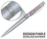 Canetas Promocionais Personalizadas Impresão Uv Executiva Prata