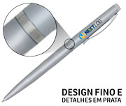 Canetas Promocionais Personalizadas Impresão Uv Executiva Prata