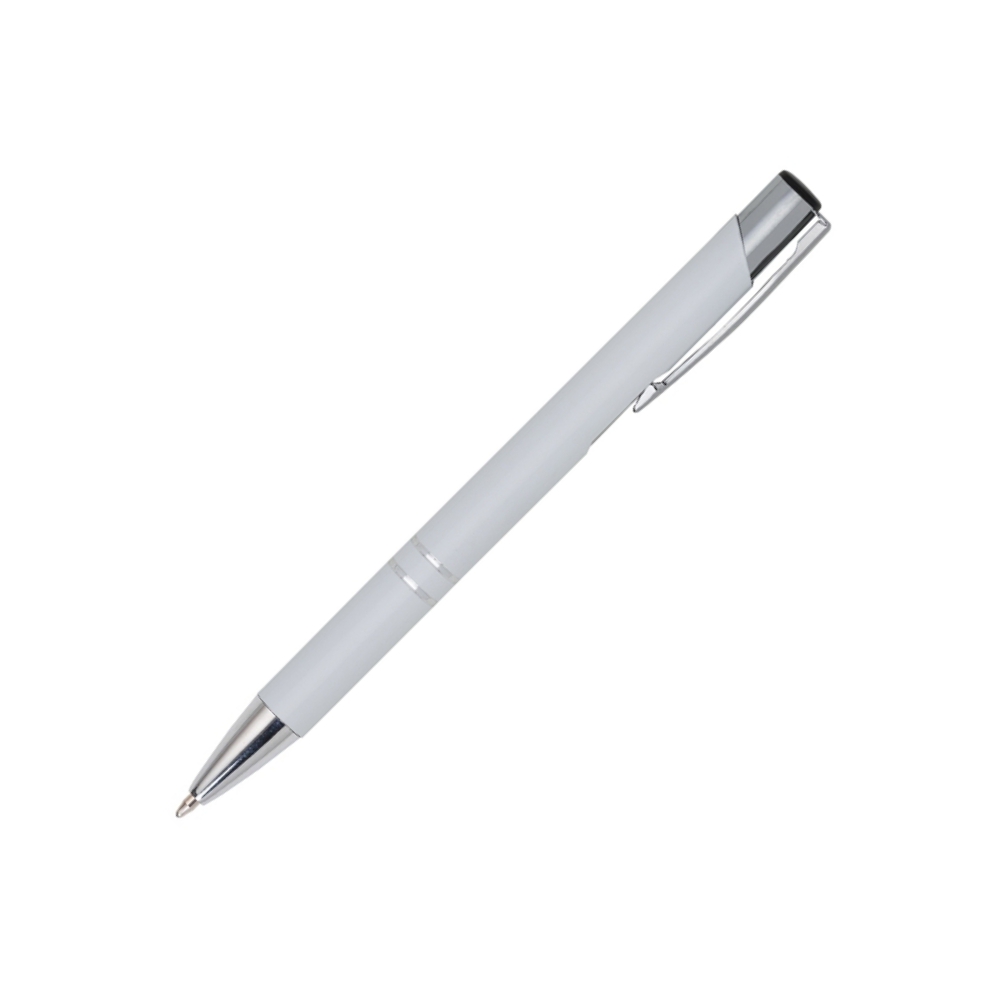 Canetas Promocionais Sem Personalização Beta Soft Emborrachada Branca