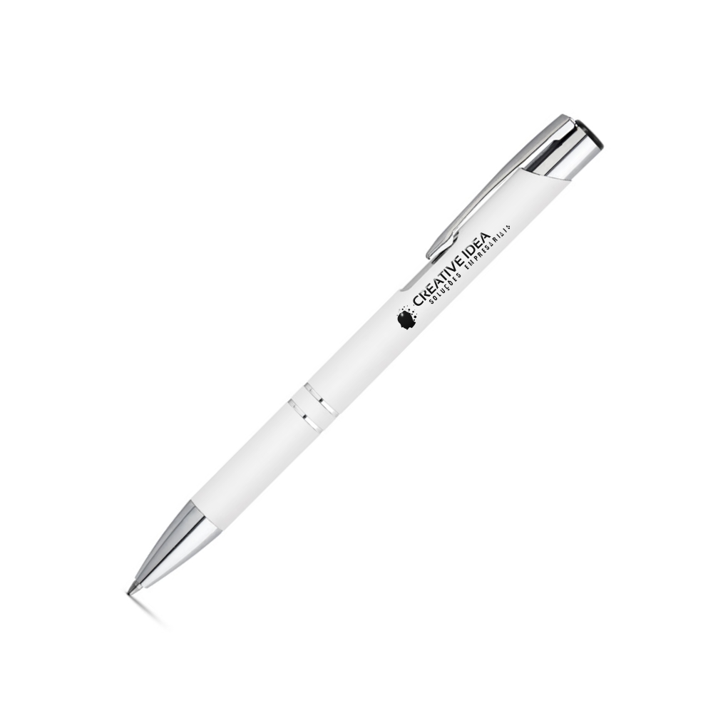 Canetas Promocionais Personalizadas Gravação a Laser Branca