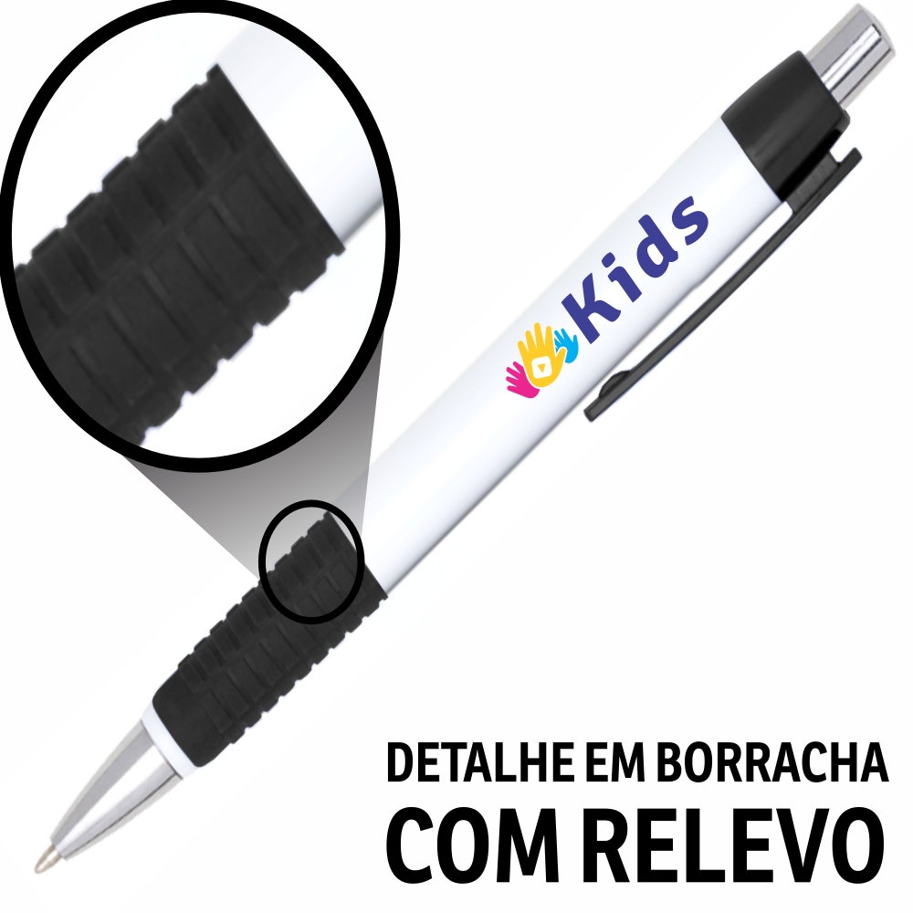 Canetas Promocionais Personalizadas Impressão Uv Comercial Preta