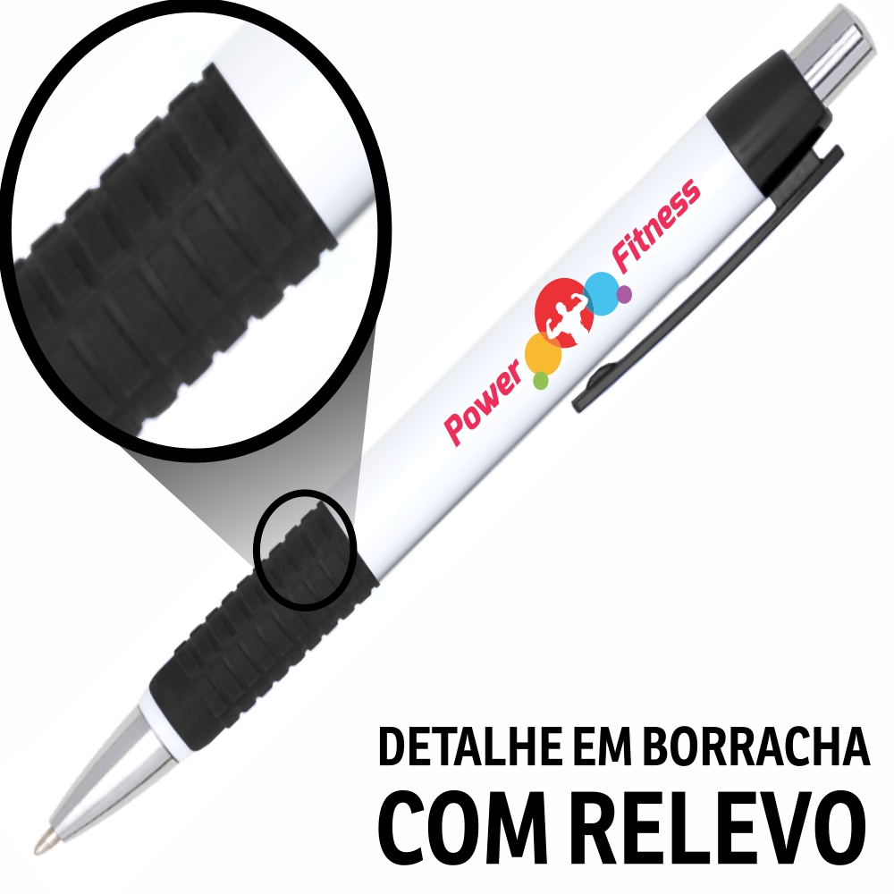 Canetas Promocionais Personalizadas Impressão Uv Comercial Preta