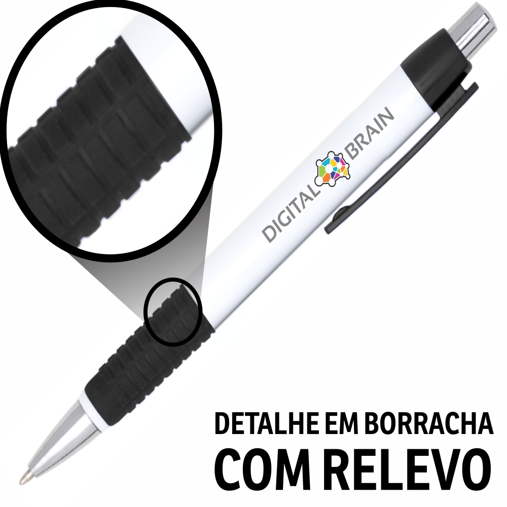 Canetas Promocionais Personalizadas Impressão Uv Comercial Preta
