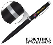 Canetas Promocionais Personalizadas Impressão Uv Executiva Preta