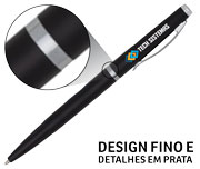 Canetas Promocionais Personalizadas Impressão Uv Executiva Preta