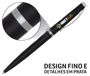 Canetas Promocionais Personalizadas Impressão Uv Executiva Preta