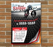 Calendário De Parede Couchê 115g Simples Com Furo Grampo E Picote 12 Páginas