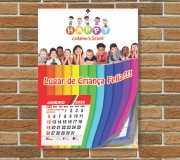 Calendário De Parede Couchê 115g Simples Com Furo Grampo E Picote 12 Páginas