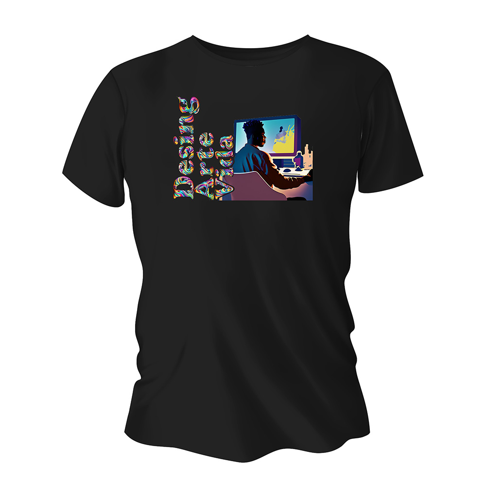 Camisas Algodão Preta Transfer Especial (250x200mm)