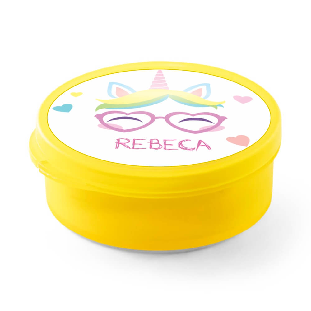 Canudo Reutilizável Dobrável de Silicone e Caixa em PP Amarelo