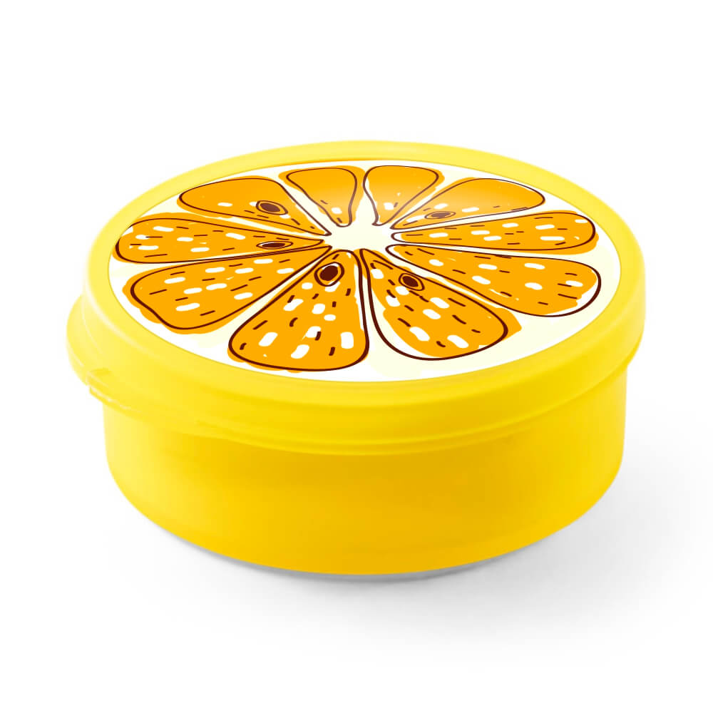 Canudo Reutilizável Dobrável de Silicone e Caixa em PP Amarelo