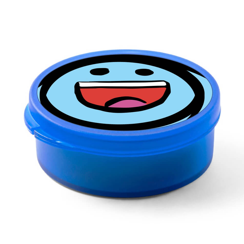 Canudo Reutilizável Dobrável de Silicone e Caixa em PP Azul