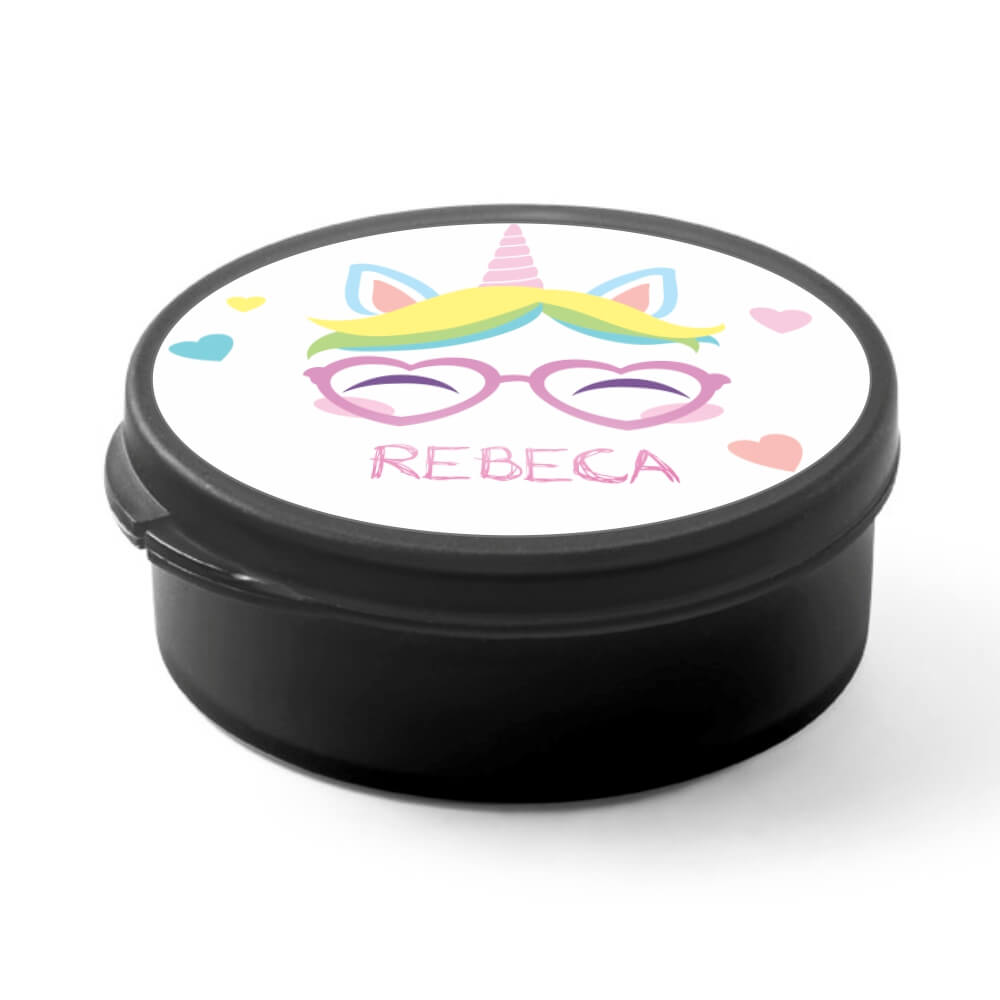 Canudo Reutilizável Dobrável de Silicone e Caixa em PP Preto