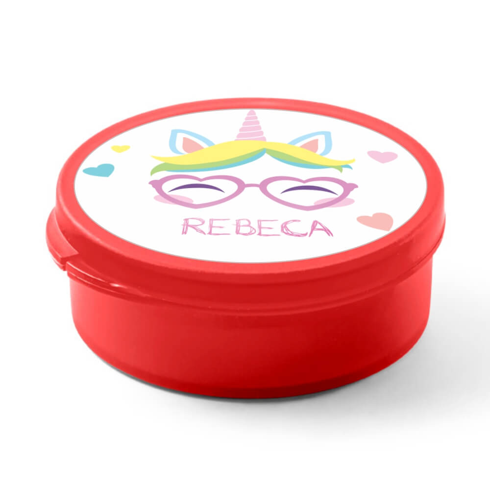 Canudo Reutilizável Dobrável de Silicone e Caixa em PP Vermelho