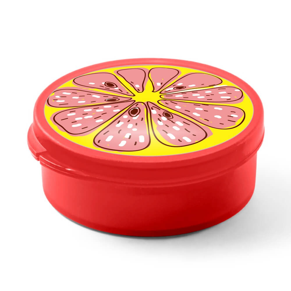 Canudo Reutilizável Dobrável de Silicone e Caixa em PP Vermelho