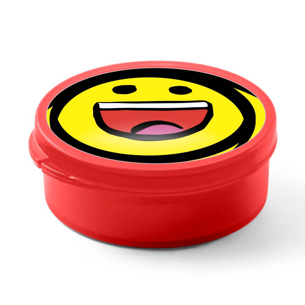 Canudo Reutilizável Dobrável de Silicone e Caixa em PP Vermelho