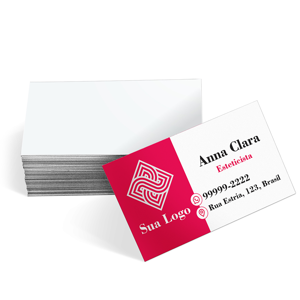 Cartões De Visita Europeu Couchê 250g Sem Laminação E Sem Verniz Uv