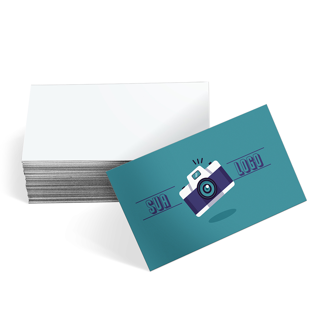 Cartões De Visita Europeu Couchê 250g Sem Laminação E Sem Verniz Uv