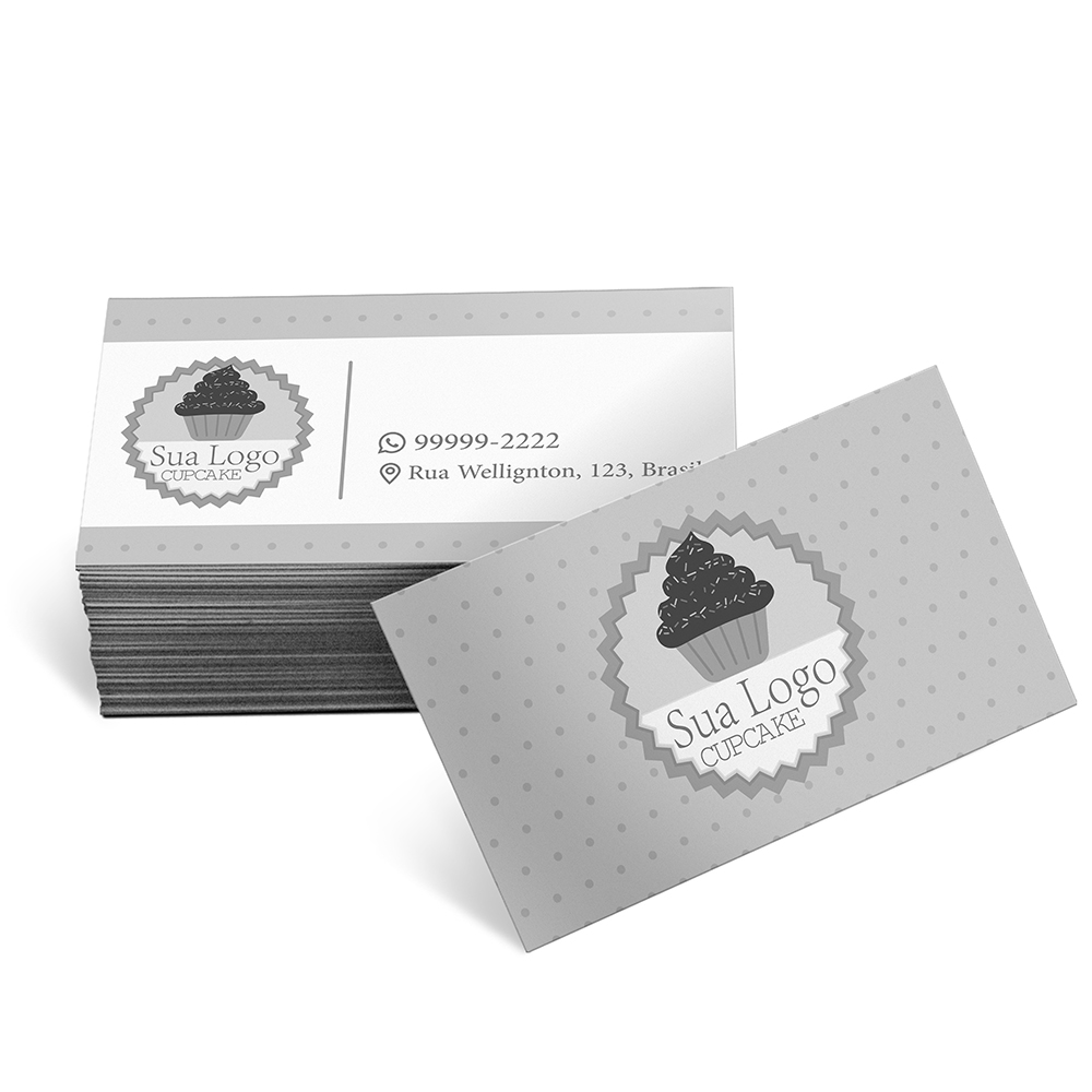 Cartões De Visita Europeu Couchê 250g Sem Laminação E Sem Verniz Uv