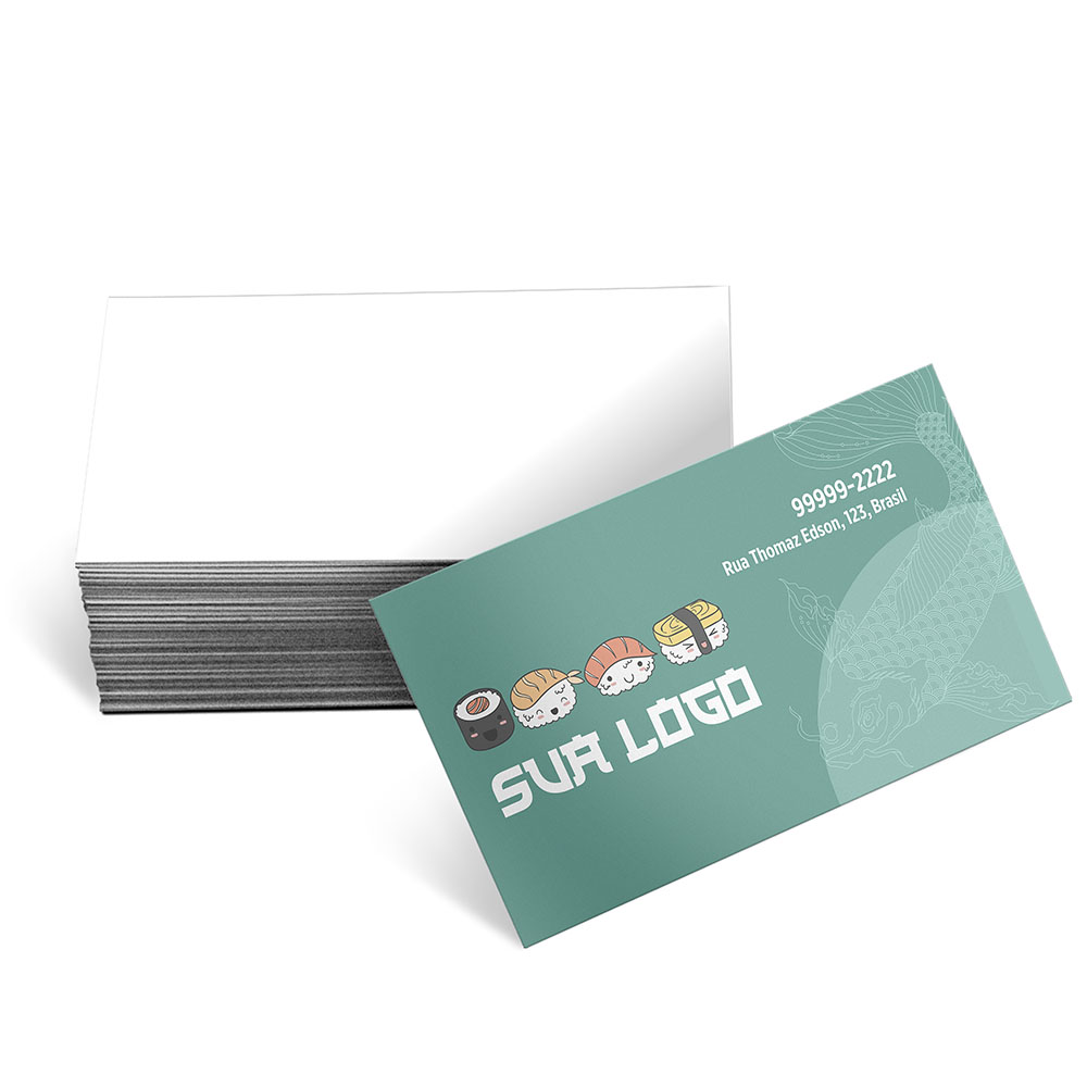 Cartões De Visita Europeu Apergaminhado 240g Sem Laminação E Sem Verniz Uv