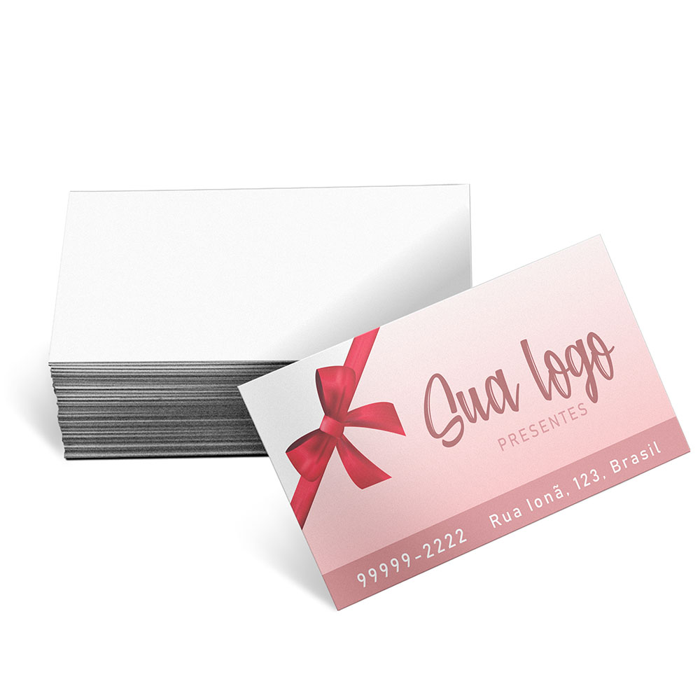 Cartões De Visita Europeu Apergaminhado 240g Sem Laminação E Sem Verniz Uv